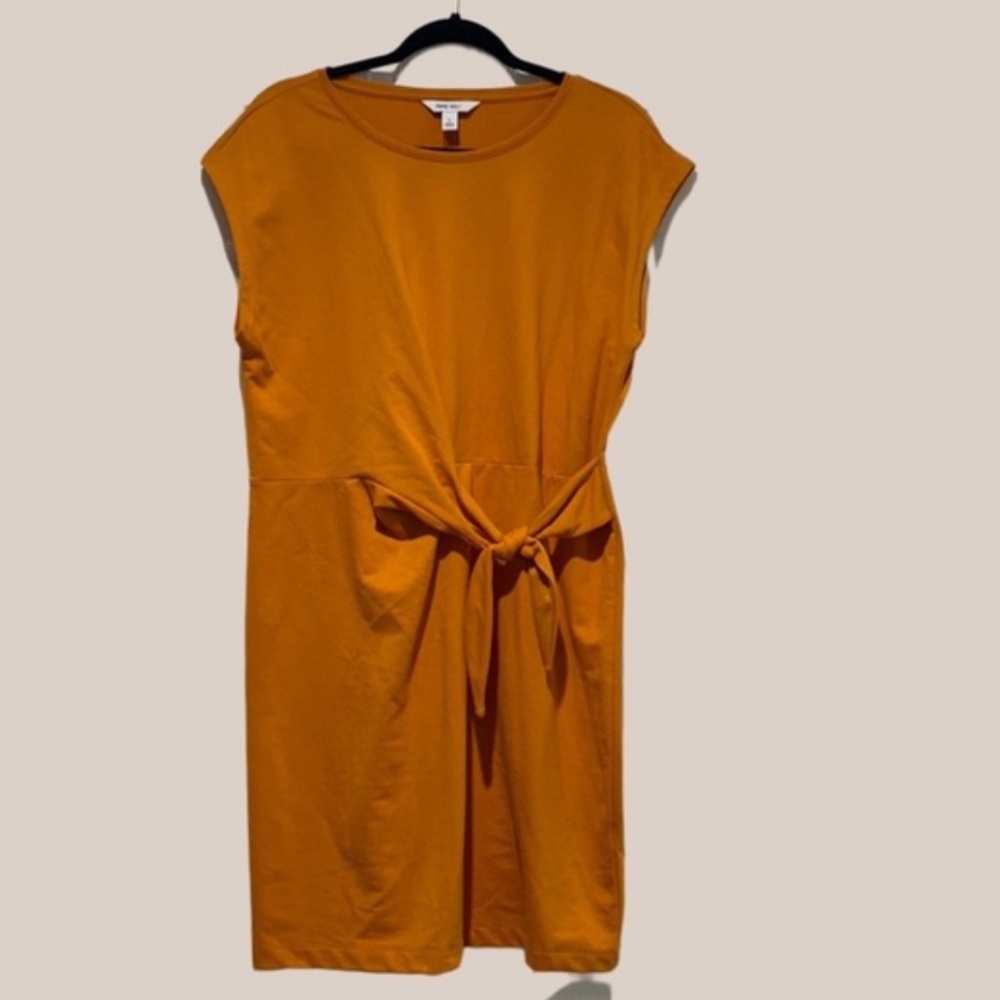 NINE WEST Womens Side Tie T- Shirt Dress NWT Size XL Autumn Gold - Picture 6 of 6